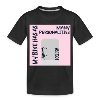 PERSONNALITÉ DE VÉLO DRÔLE CYCLISME - T-shirt bio Premium Enfant - noir - Devant