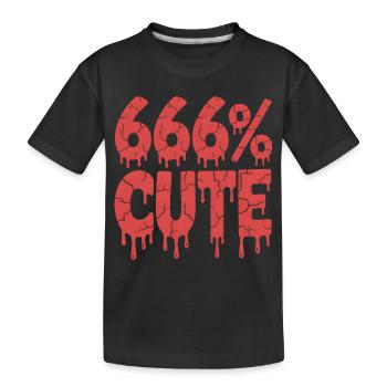 666% Cute! Satanic Goth Girl Design - Kids' Premium Organic T-Shirt - black - Front