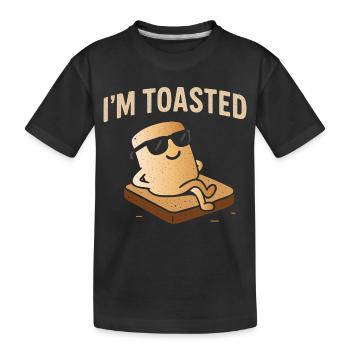 Entspannter Marshmallow - I’m Toasted - Kinder Premium Bio T-Shirt - Schwarz - Vorne