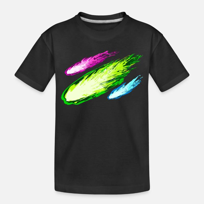 Explosion von bunten Drachen - Kinder Premium Bio T-Shirt - Schwarz