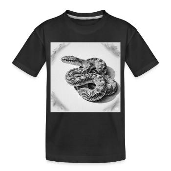 Serpent à écailles noir et blanc - T-shirt bio Premium Enfant - noir - Devant