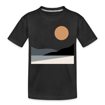 Paysage abstrait - T-shirt bio Premium Enfant - noir - Devant