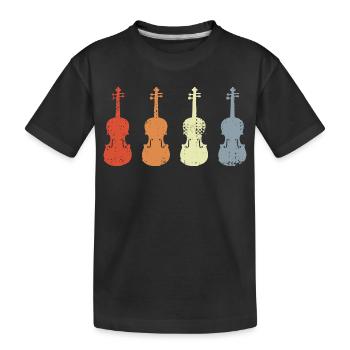 Vintage Geigen Modelle - Kinder Premium Bio T-Shirt - Schwarz - Vorne