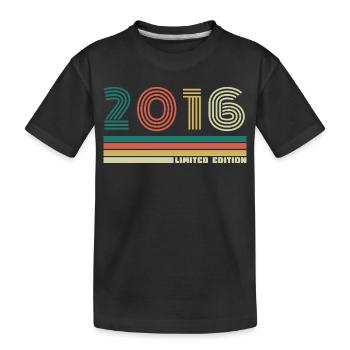 10 Jahre 2016 Vintage Retro Jubiläum - Kinder Premium Bio T-Shirt - Schwarz - Vorne