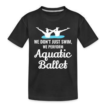 Ballet aquatique Natation synchronisée motivante - T-shirt bio Premium Enfant - noir - Devant