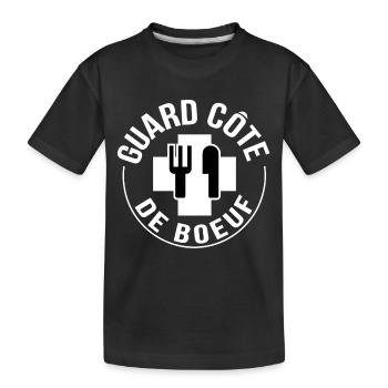 Prime rib guard - Kids' Premium Organic T-Shirt - black - Front