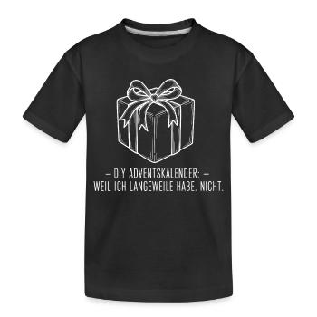 DIY Adventskalender - Kinder Premium Bio T-Shirt - Schwarz - Vorne