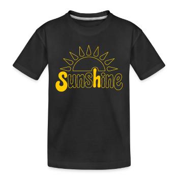 Lever de soleil avec motif d'optimisme - T-shirt bio Premium Enfant - noir - Devant