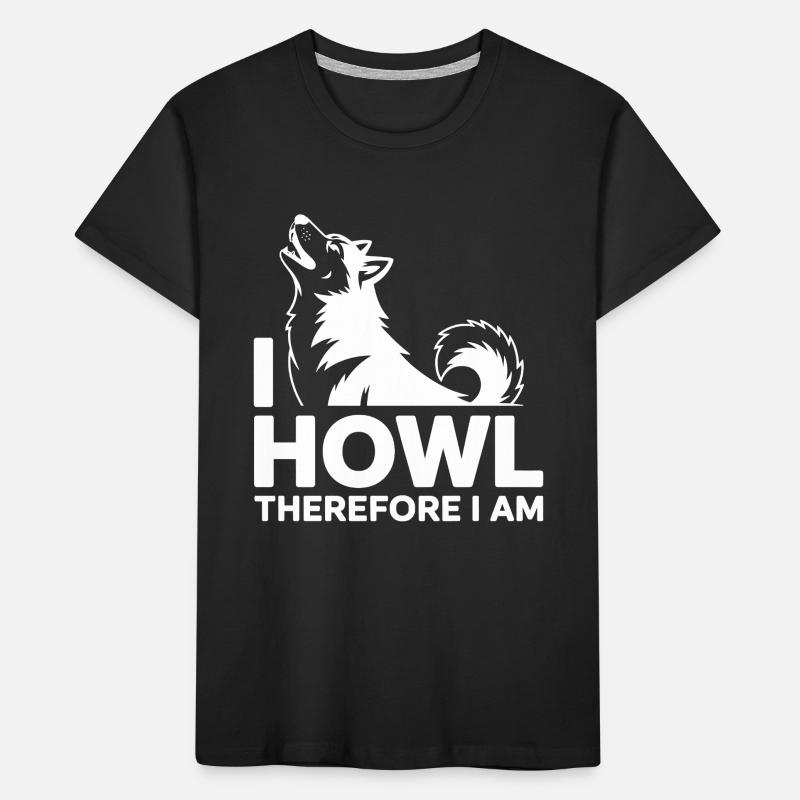 Ich heule, also bin ich ein heiserer Wolf Kinder Premium Bio T-Shirt