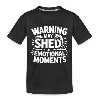 Drôle de perte de poils de chien Husky - T-shirt bio Premium Enfant - noir - Devant