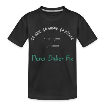 Ca_joue_ca_gagne_ca_regale - Kids' Premium Organic T-Shirt - black - Front