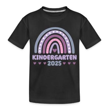 Rainbow Kindergarten Child 2025 Kindergarten - Kids' Premium Organic T-Shirt - black - Front