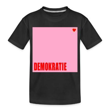 Politik Demokratie Herz - Kinder Premium Bio T-Shirt - Schwarz - Vorne