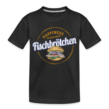 Sandwichs au poisson au hareng ou au hareng - T-shirt bio Premium Enfant - noir - Devant