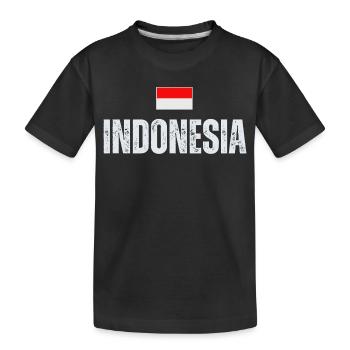 Indonesische Flagge, indonesischer Patriot - Kinder Premium Bio T-Shirt - Schwarz - Vorne