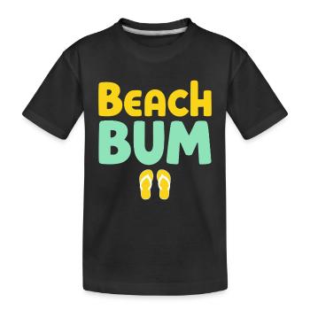 Beach Bum Surfer Vibes - Kinder Premium Bio T-Shirt - Schwarz - Vorne