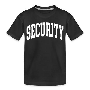 Security - Kids' Premium Organic T-Shirt - black - Front