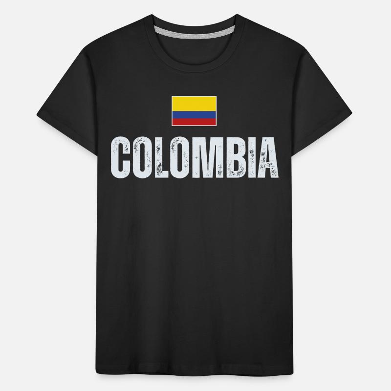 Drapeau de la Colombie, j’aime la Colombie T-shirt bio Premium Enfant