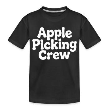 Herbst-Apfelpflücken-Team - Kinder Premium Bio T-Shirt - Schwarz - Vorne
