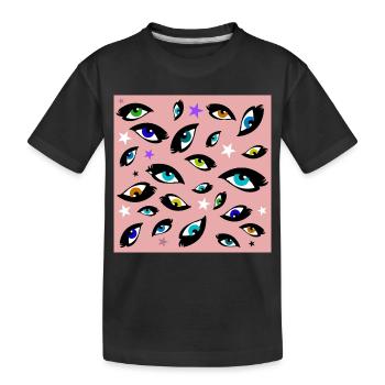 yeux colorés - T-shirt bio Premium Enfant - noir - Devant