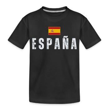I love Spain, Spanish pride - Kids' Premium Organic T-Shirt - black - Front