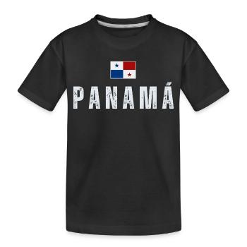 Drapeau du Panama, J’aime le Panama - T-shirt bio Premium Enfant - noir - Devant