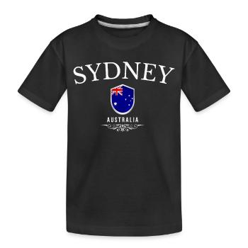 Sydney, Australie, design élégant et minimaliste - T-shirt bio Premium Enfant - noir - Devant