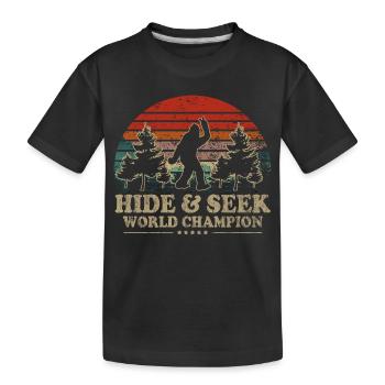 Cache-cache Champion du Monde Bigfoot - T-shirt bio Premium Enfant - noir - Devant