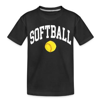 Softball - T-shirt bio Premium Enfant - noir - Devant