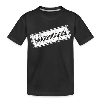 Saarbrücken City Logo Design - Kids' Premium Organic T-Shirt - black - Front