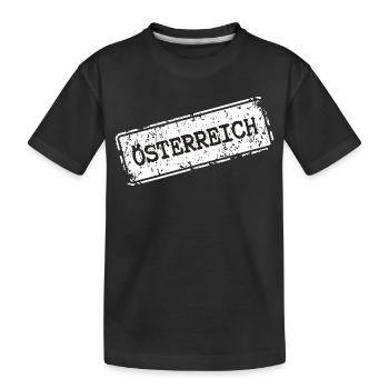 Austria - Kids' Premium Organic T-Shirt - black - Front