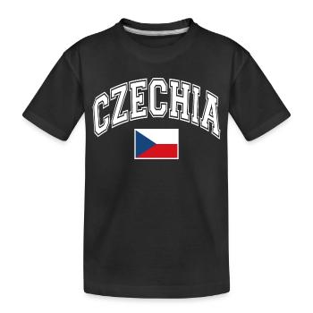 Tschechien Flagge - Kinder Premium Bio T-Shirt - Schwarz - Vorne