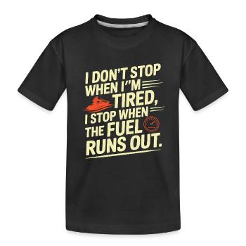 Funny Jetski Fuel Runs Out  - Kinder Premium Bio T-Shirt - Schwarz - Vorne