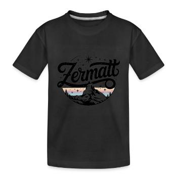 Zermatt - Conception de souvenirs - T-shirt bio Premium Enfant - noir - Devant