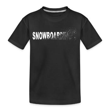 Snowboarding - Kinder Premium Bio T-Shirt - Schwarz - Vorne