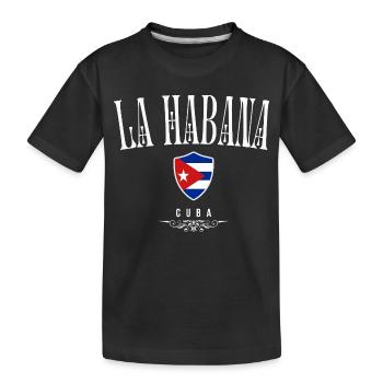 Ich liebe Havanna, kubanischer Stolz - Kinder Premium Bio T-Shirt - Schwarz - Vorne