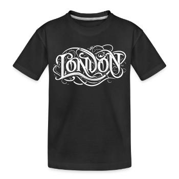 Typographie londonienne, headbangers heavy metal - T-shirt bio Premium Enfant - noir - Devant