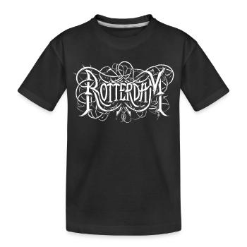 Rotterdam Heavy Metal Headbanger Typografie  - Kinder Premium Bio T-Shirt - Schwarz - Vorne