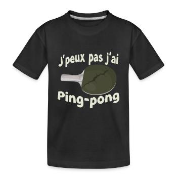 Ping-Pong-Pause Humor - Kinder Premium Bio T-Shirt - Schwarz - Vorne