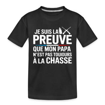 Funny baby quote - Kids' Premium Organic T-Shirt - black - Front