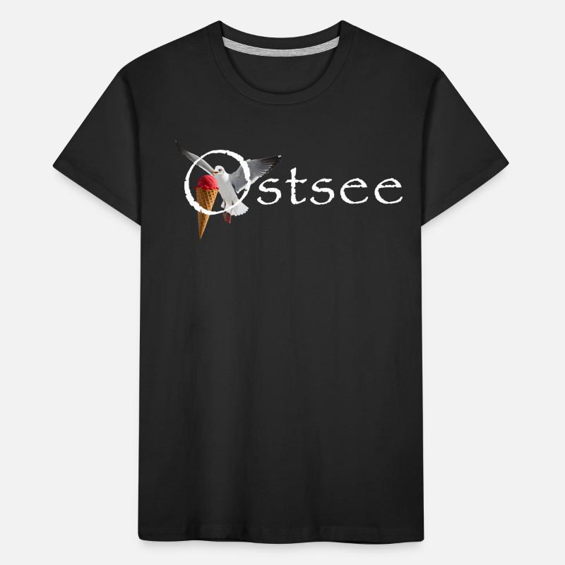 Ostsee Möwe Eisräuber Raubvogel Kinder Premium Bio T-Shirt
