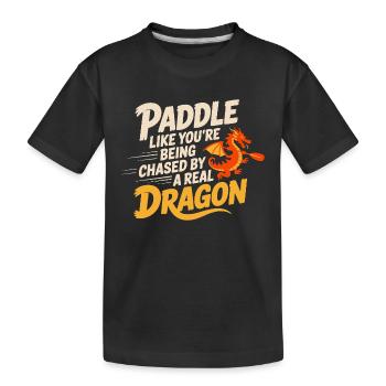 Festival de bateaux-dragons : canoë - T-shirt bio Premium Enfant - noir - Devant