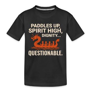 Équipage de course de bateaux-dragons - T-shirt bio Premium Enfant - noir - Devant