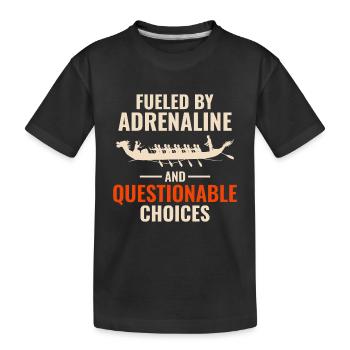 Drachenboot-Renngeist - Kinder Premium Bio T-Shirt - Schwarz - Vorne