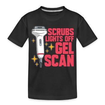 L’échographiste gommage les lumières éteintes Gel Scan Échographie - T-shirt bio Premium Enfant - noir - Devant
