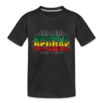 Reggae Symbol Design - Kids' Premium Organic T-Shirt - black - Front