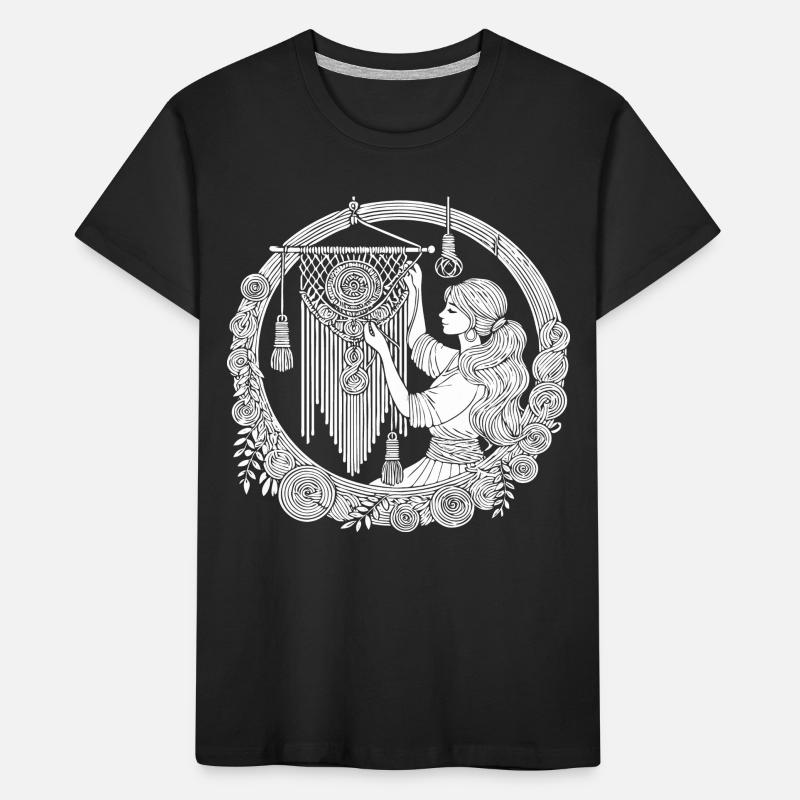 Macrame Design – Creativity & Boho Style Kids' Premium Organic T-Shirt