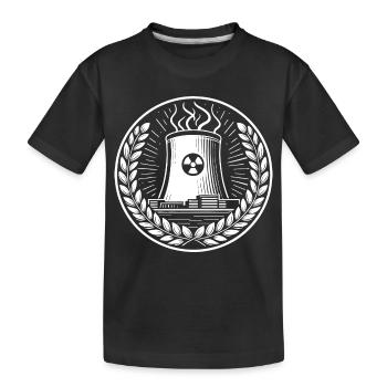 Kernkraftwerk Design – Energie pur - Kinder Premium Bio T-Shirt - Schwarz - Vorne