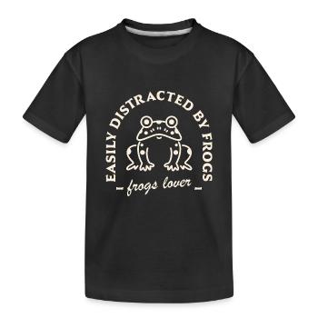 Citations humoristiques drôles pour les amoureux de grenouilles - T-shirt bio Premium Enfant - noir - Devant