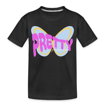 Design imprimé sarcastique « Pretty please » - T-shirt bio Premium Enfant - noir - Devant